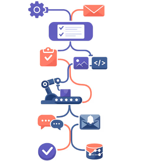 Strukturierte Automatisierung von Workflows und Datenflüssen. Attanda verbindet Prozesse, Systeme und CRM zu klaren, zuverlässig gesteuerten Abläufen.