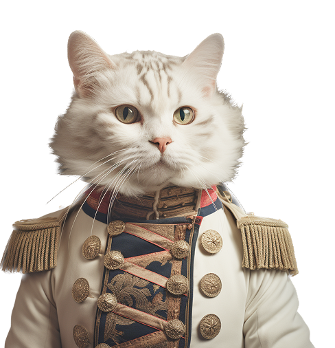 A stork humanimal dressed in red attire