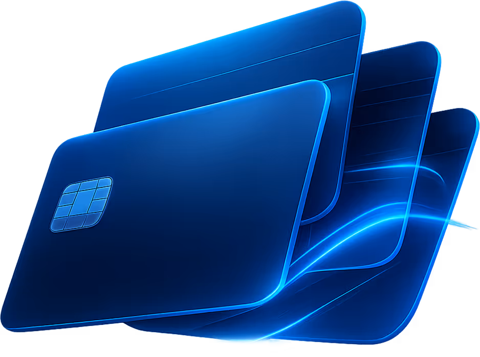 Stacked credit card icon representing the financial benefits of effective employee training