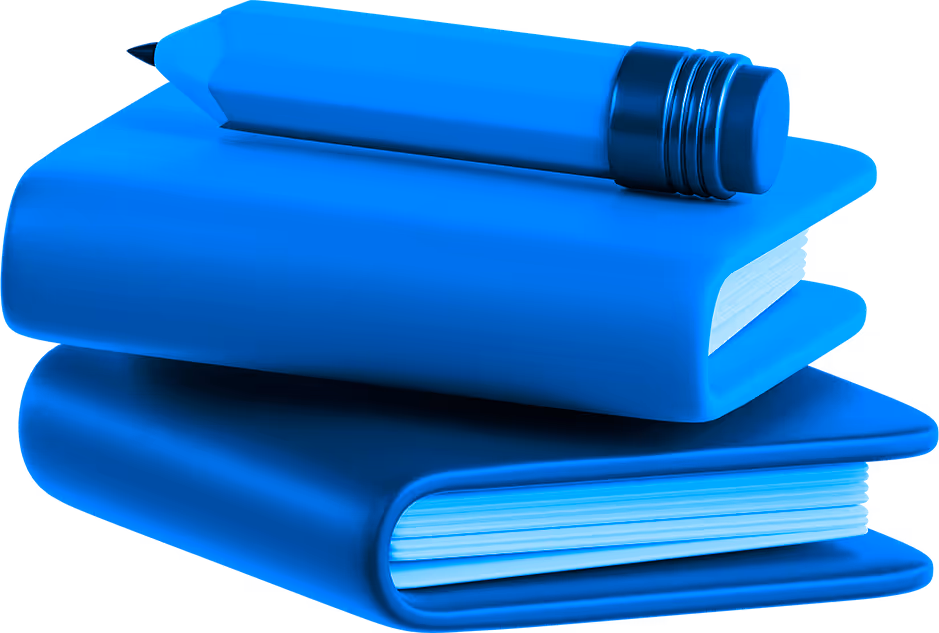 Stacked binders and manuals icon representing physical training materials like binders, brochures, and manuals