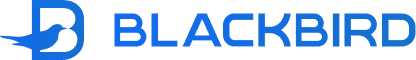 Blackbird company logo with a stylized blue bird and the text BLACKBIRD.