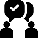 Communication and client consultation icon