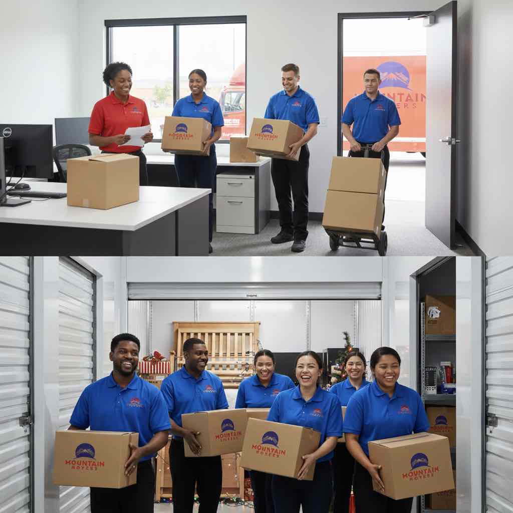 Movers near a moving truck in local Austin TX