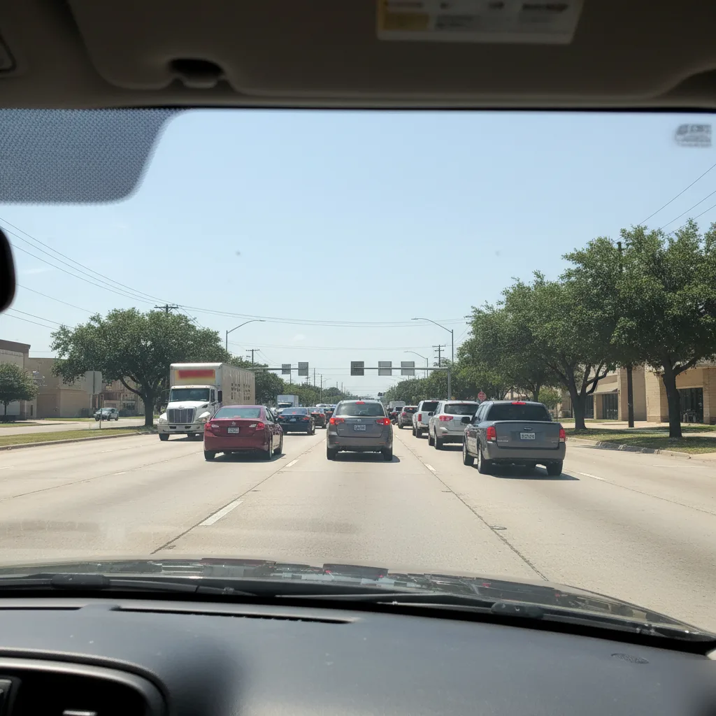 Moving truck in I-35 traffic on an Austin to Dallas move