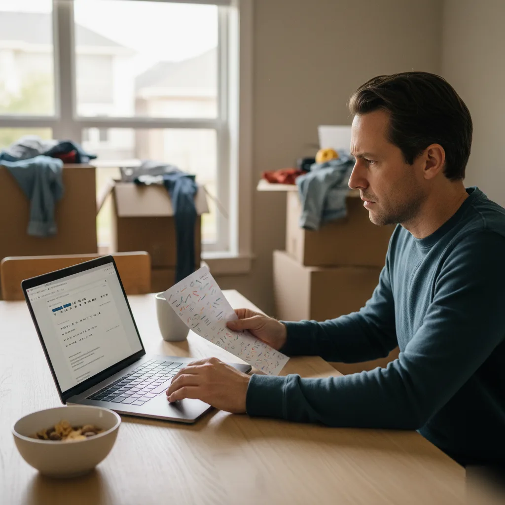Round Rock homeowner verifying a moving company's license