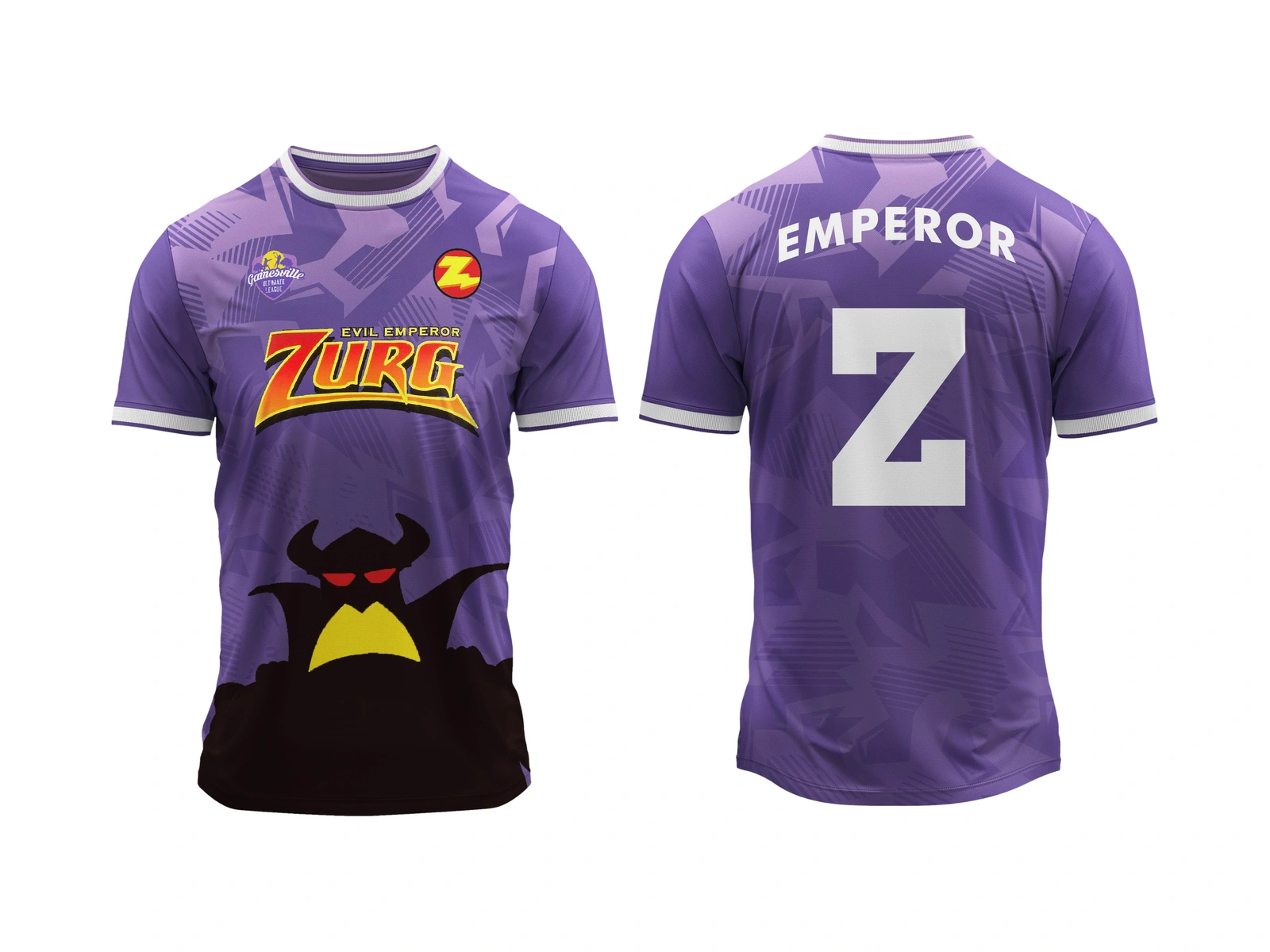 Emperor Zurg jersey concept mockup, front and back.
