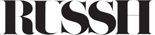 Russh brand logo in black serif font on transparent background.
