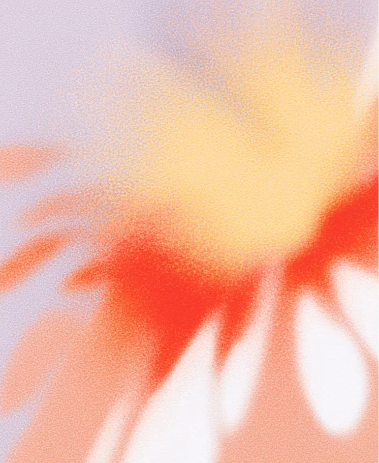 Soft, abstract blend of pastel colors including peach, yellow, orange, and lavender with a grainy texture.