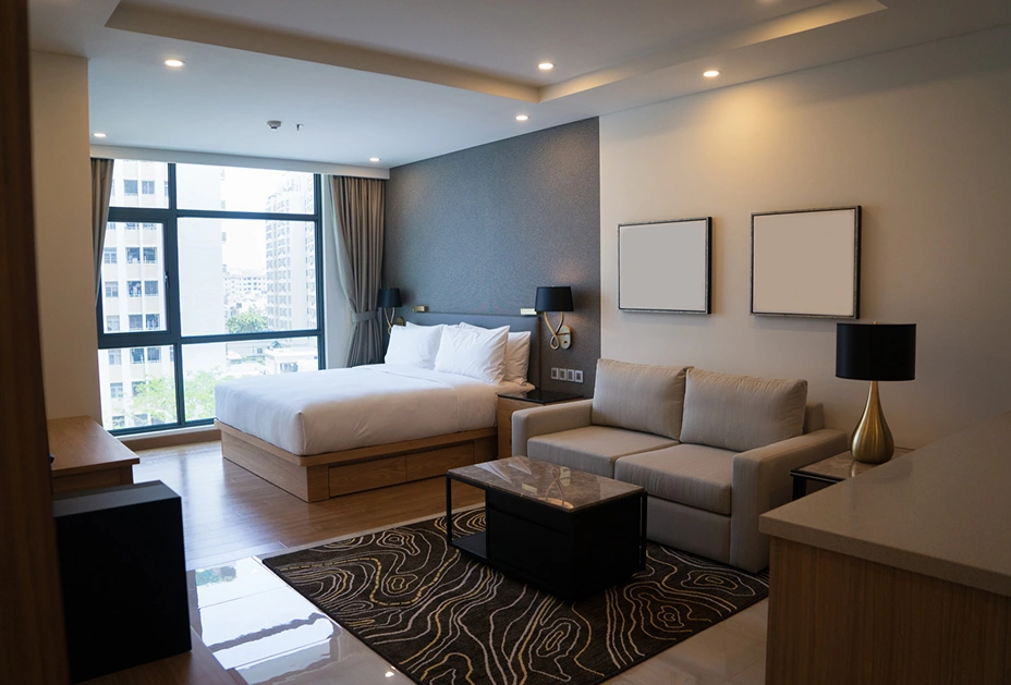 Indulge in luxurious rooms with panoramic sea views