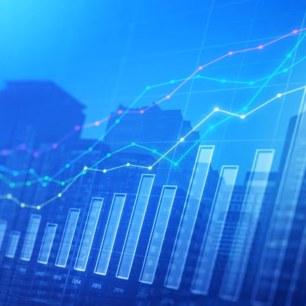 Graphic of financial charts and market trends, representing consumer financial issues and legal matters.