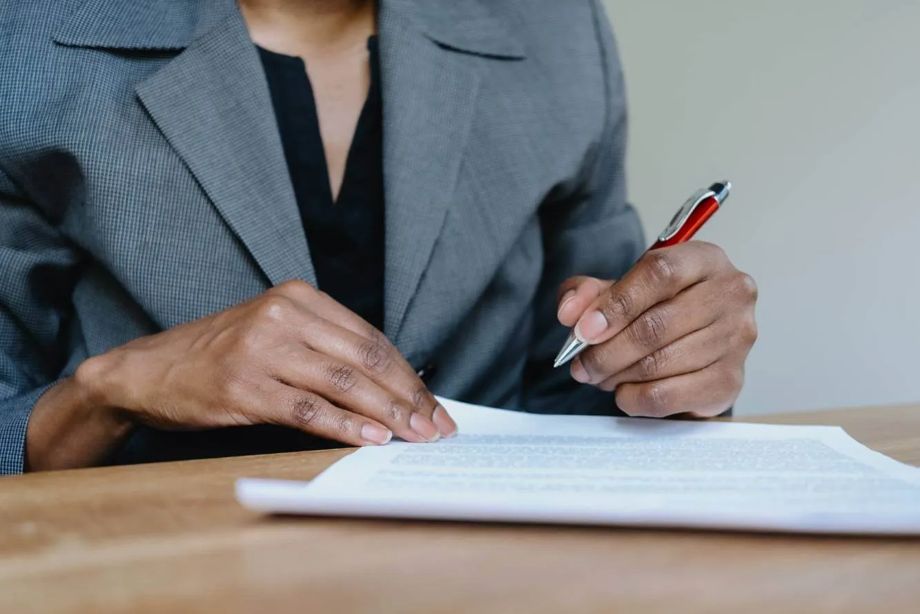 small business legal documents being reviewed by a lawyer