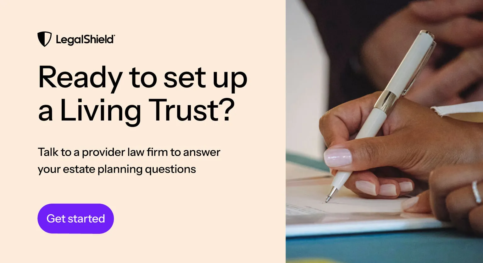 A call to action to talk to a provider law firm if you're ready to set up a Living Trust