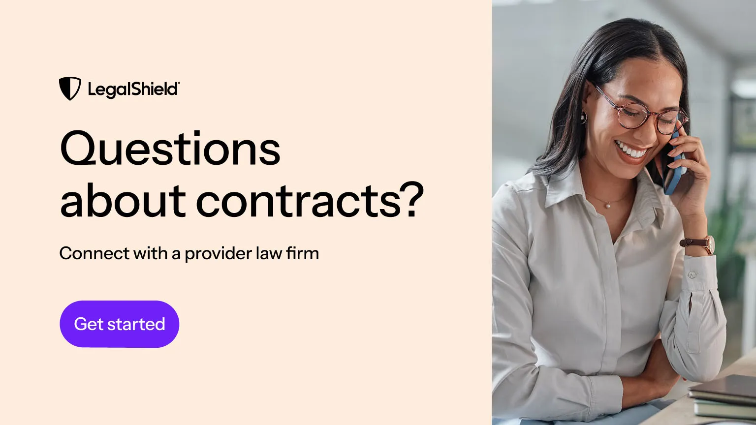 A call to action to connect with a provider law firm if you have questions about contracts