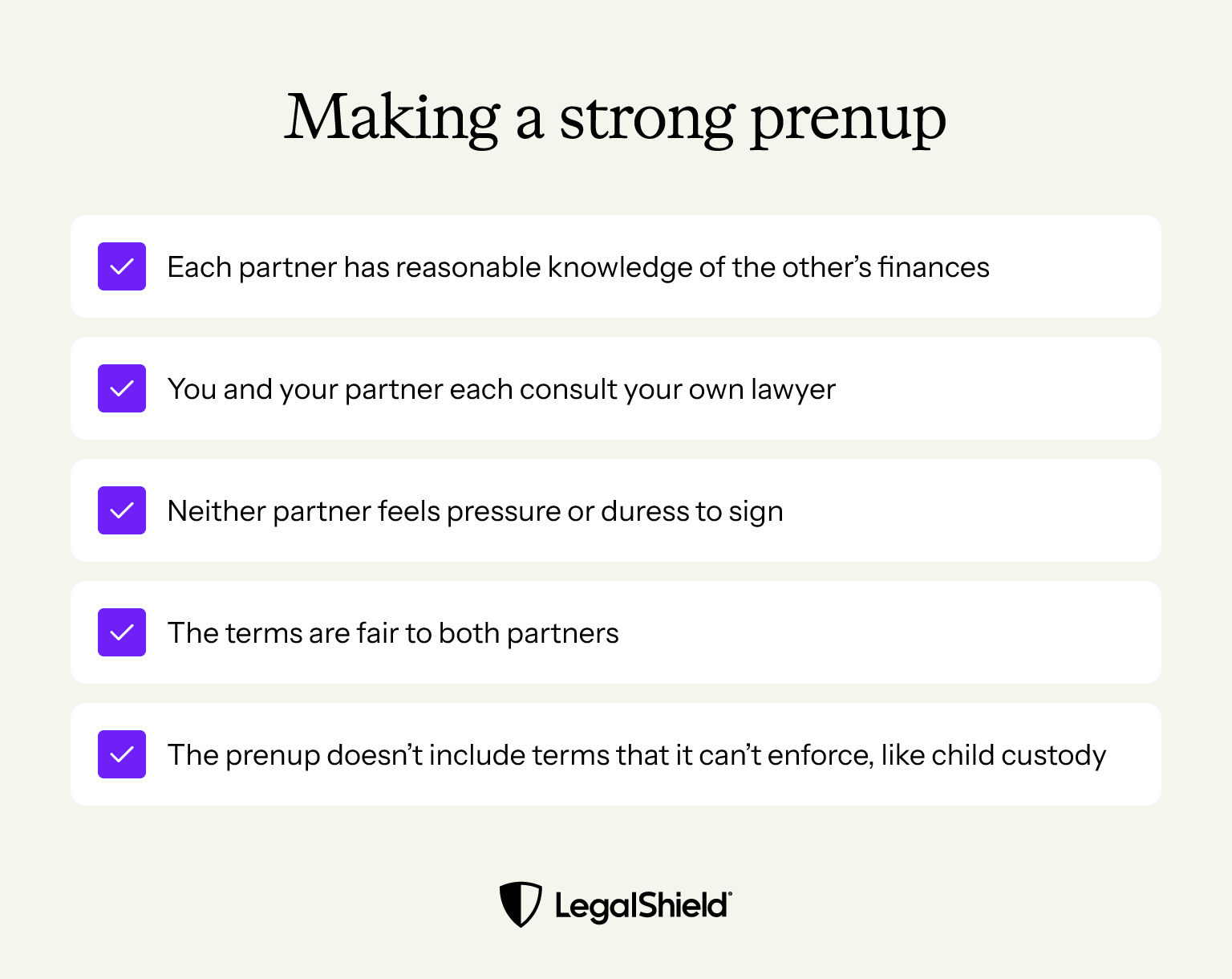 Llamado a la acción para obtener ayuda con un contrato prenupcial con LegalShield.
