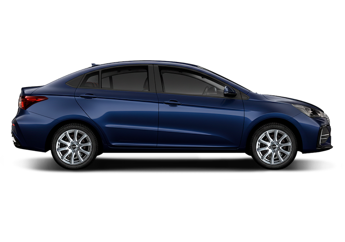 Chery Arrizo 5 Pro M/T color azul — miniatura de modelo en grilla de vehículos