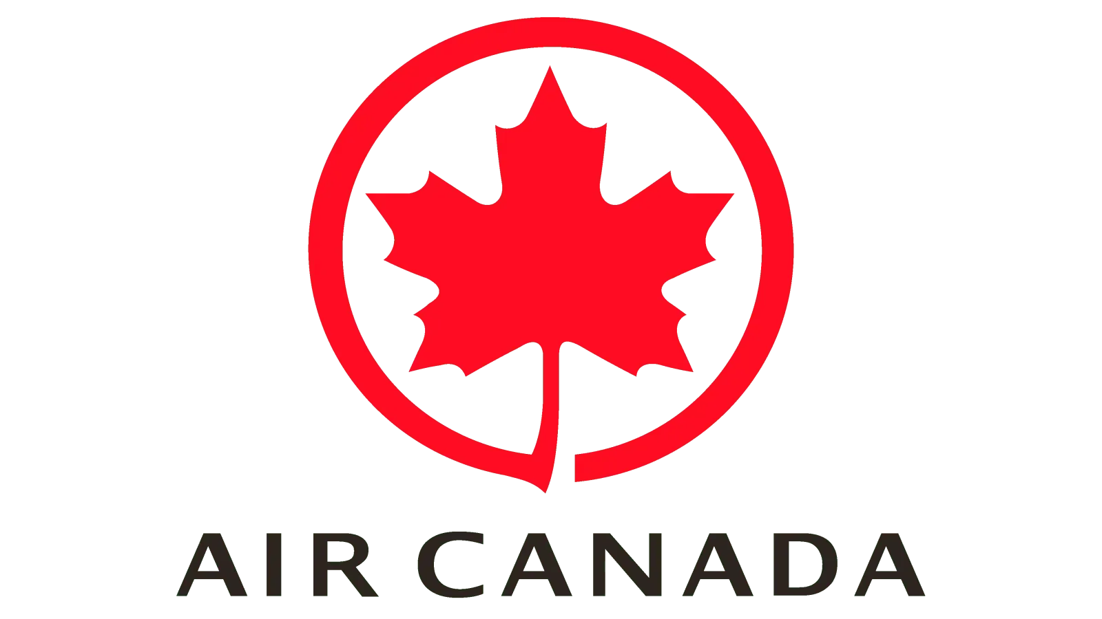 Red Air Canada maple leaf logo above the black text 'AIR CANADA'.