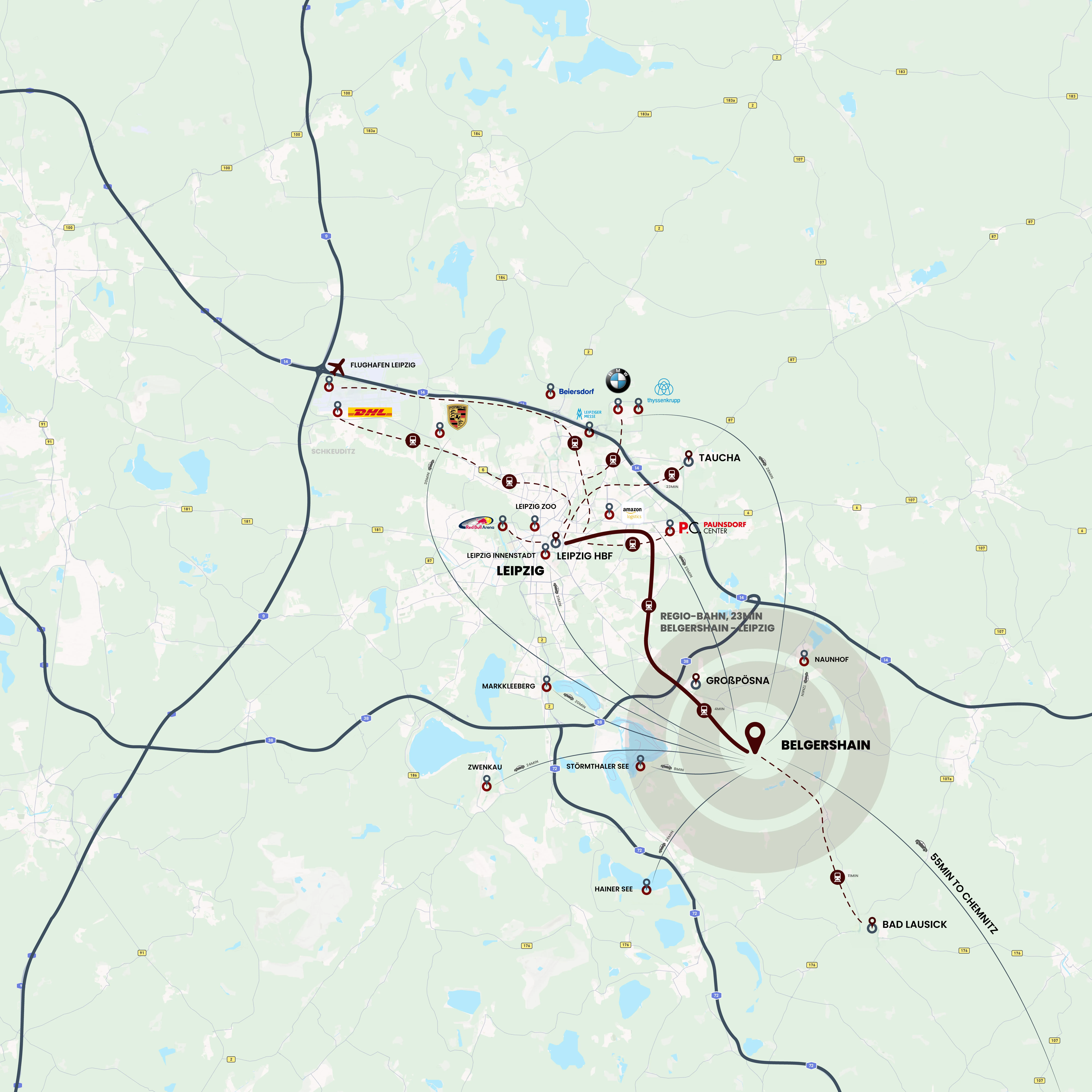 Landkarte Belgershain