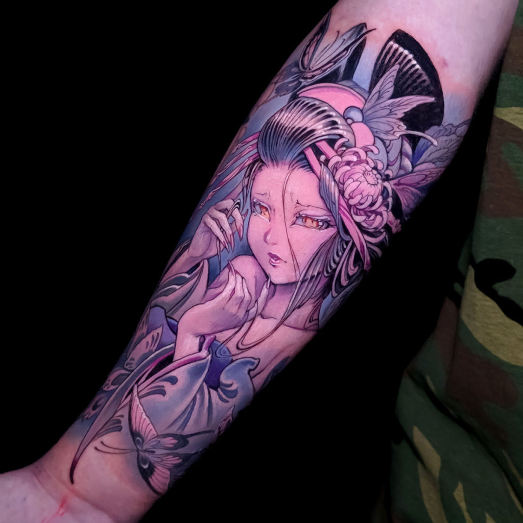 Photograph of a tattoo done by artist Hori Benny at Invasion Club