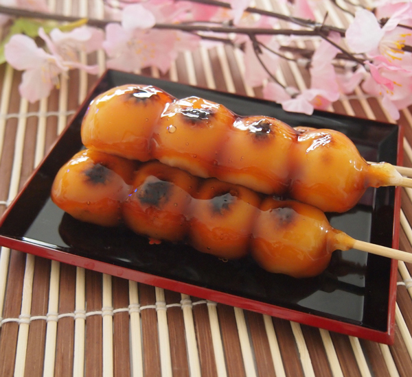 Gooey mitarashi dango desserts