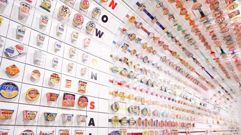 Wall of Cup Noodles at the Cup Noodle Museum (Osaka Museums)
