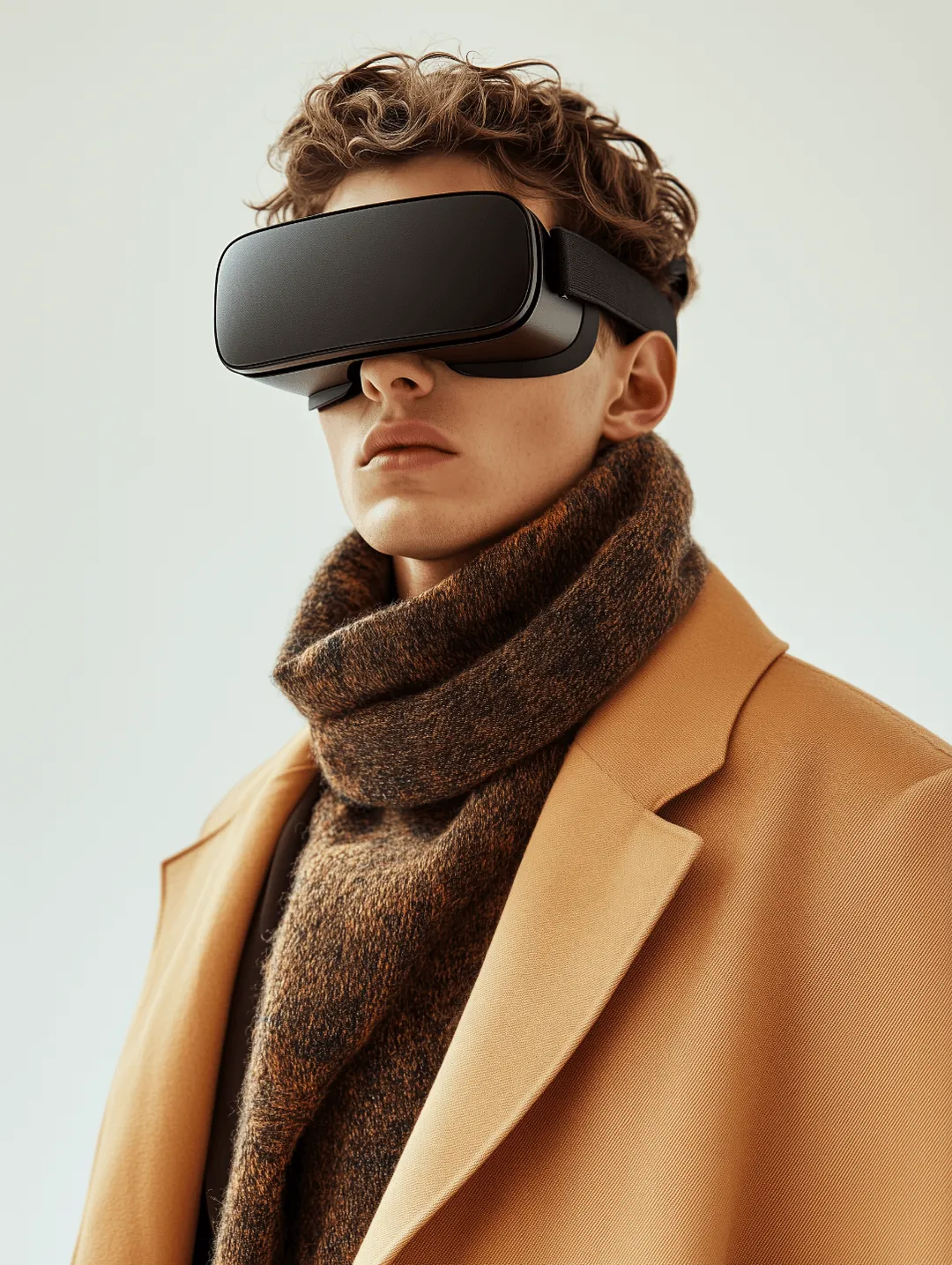 man wearing vr