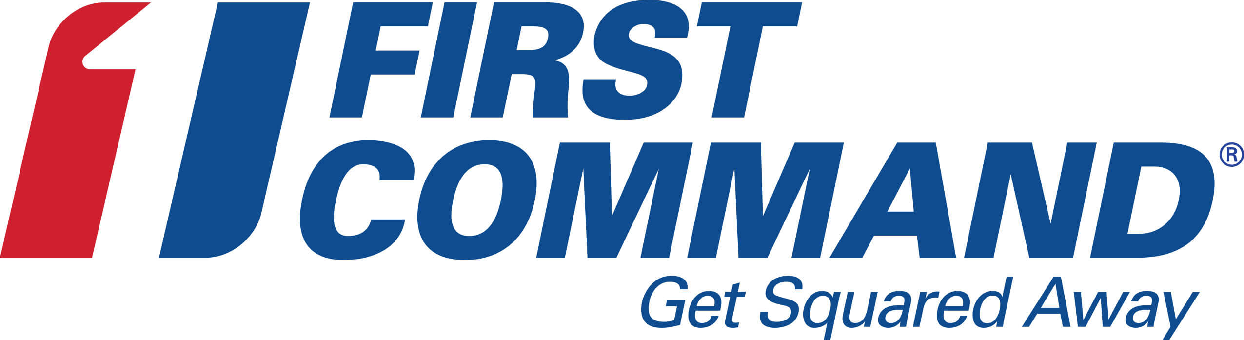 First Command logo with the tagline Get Squared Away in blue and red.
