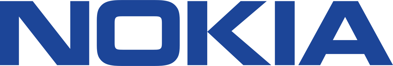 Nokia company wordmark logo in blue.