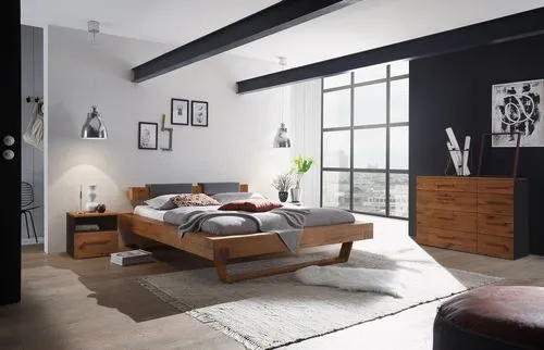 Produktfoto: Doppelbett mit passender Einrichtung 