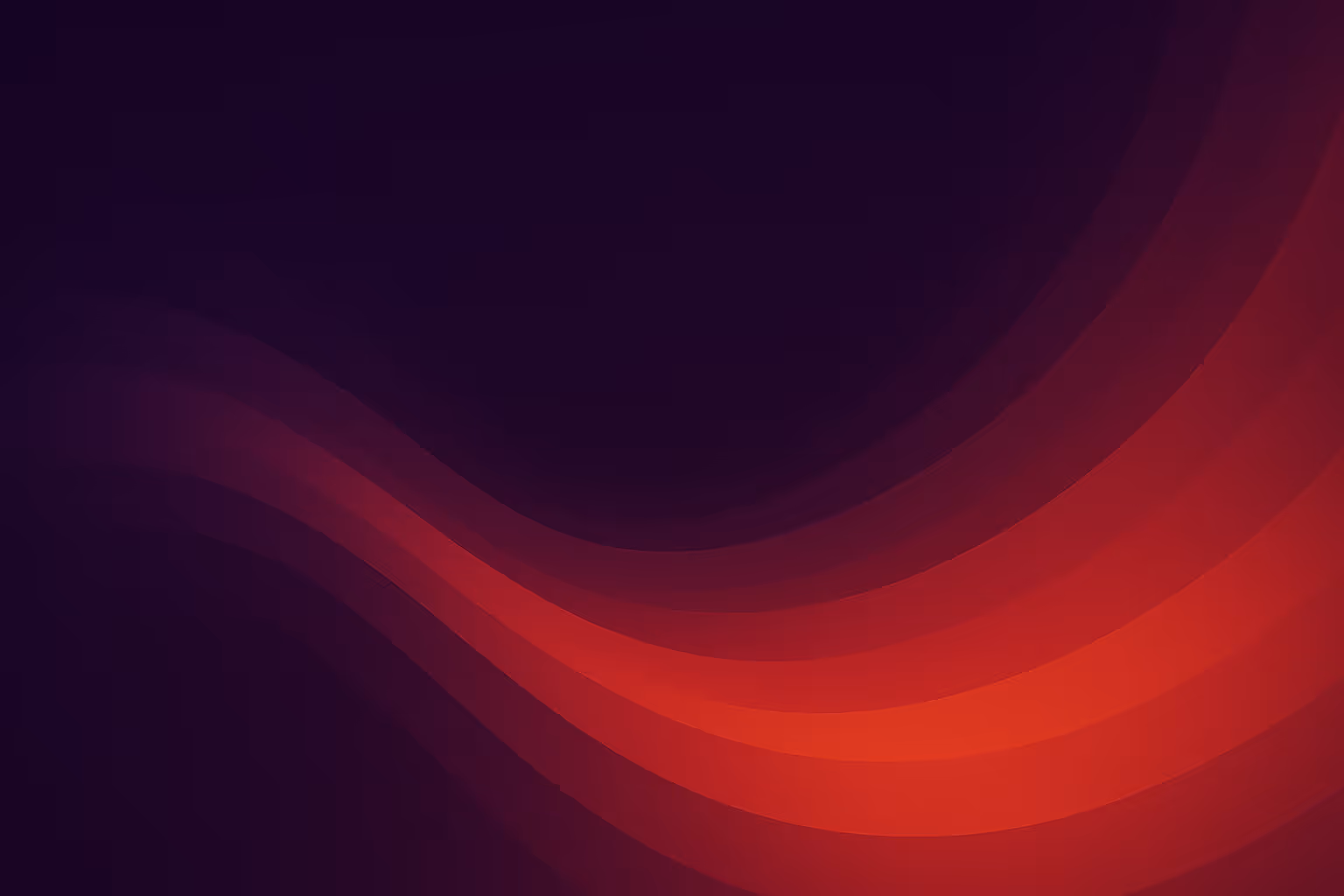 Abstract flowing wave pattern in dark purple and red gradient colors.