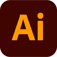 Orange 'Ai' letters on a dark background representing Adobe Illustrator logo.