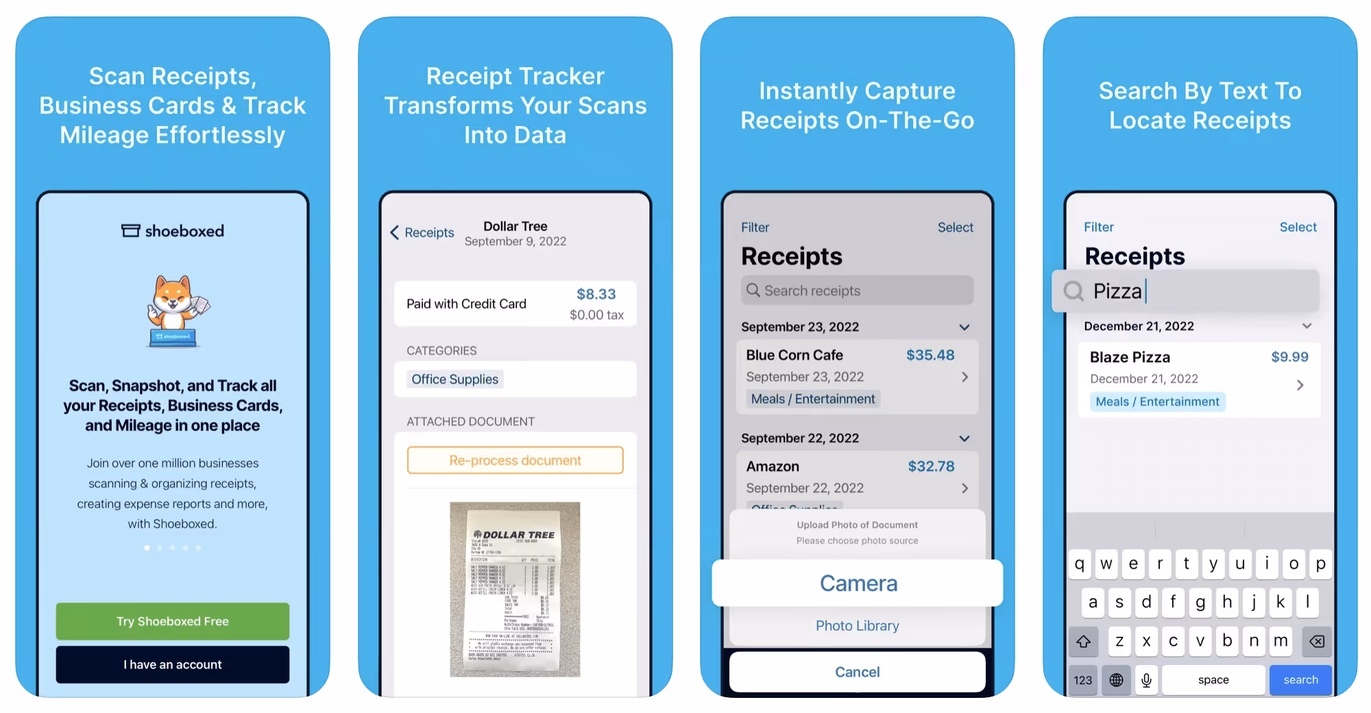 Shoe boxed receipt scanner. Shoeboxed vs gridwise