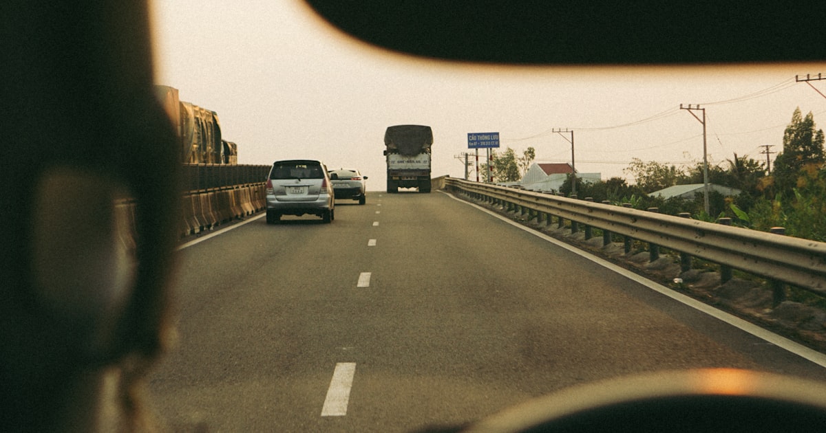 Highway driving from driver seat perspective - IRS mileage rate