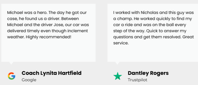  customers say about their experience with Flix Auto Transport.