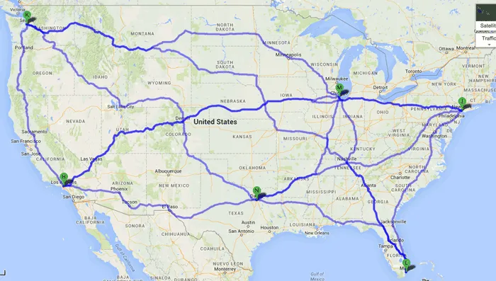 Popular car shipping routes and their costs