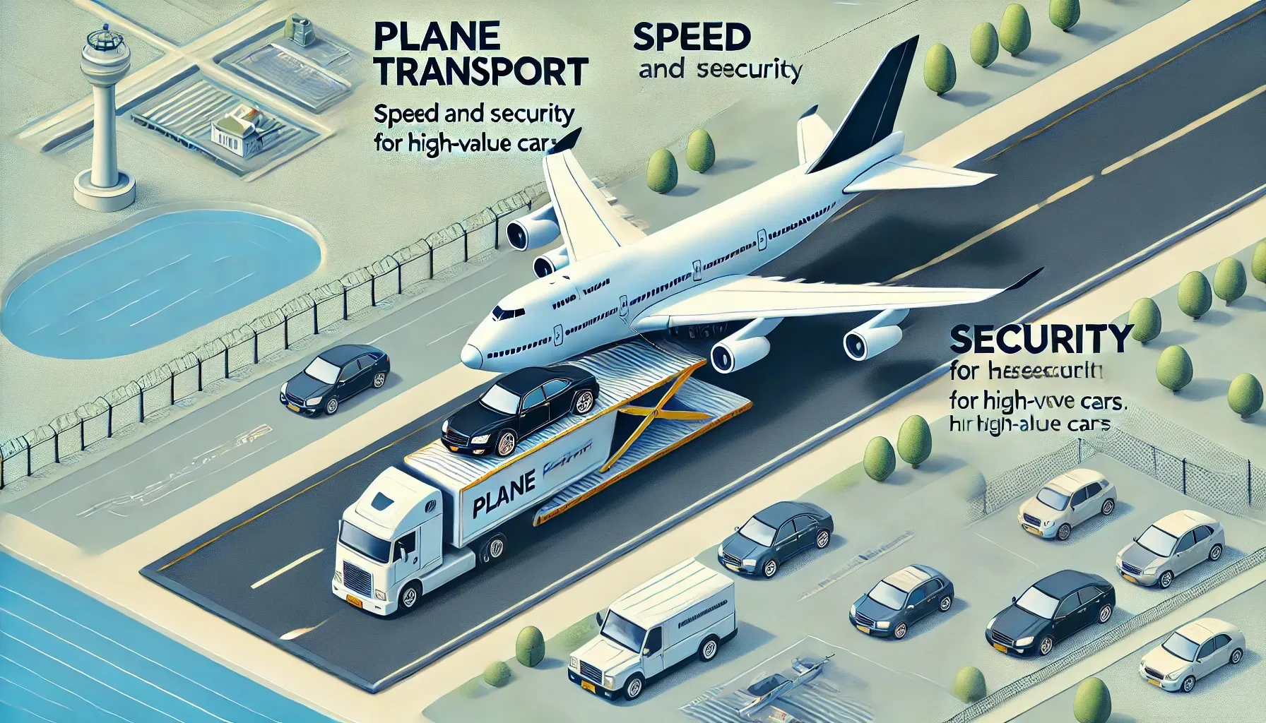 Transporting a car by plane