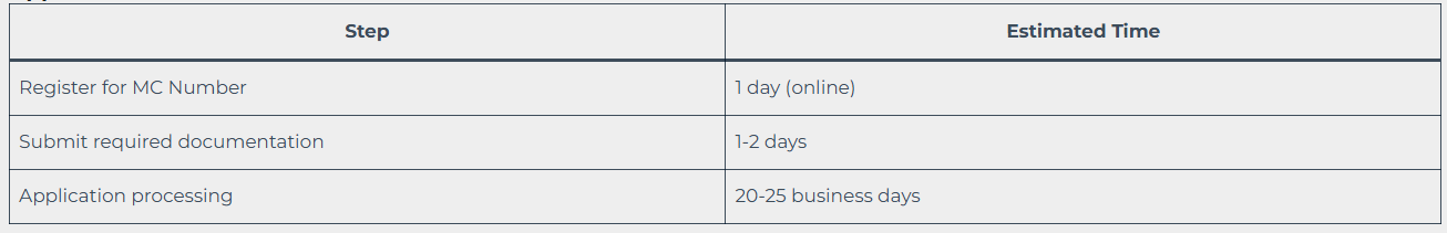 Application timeline