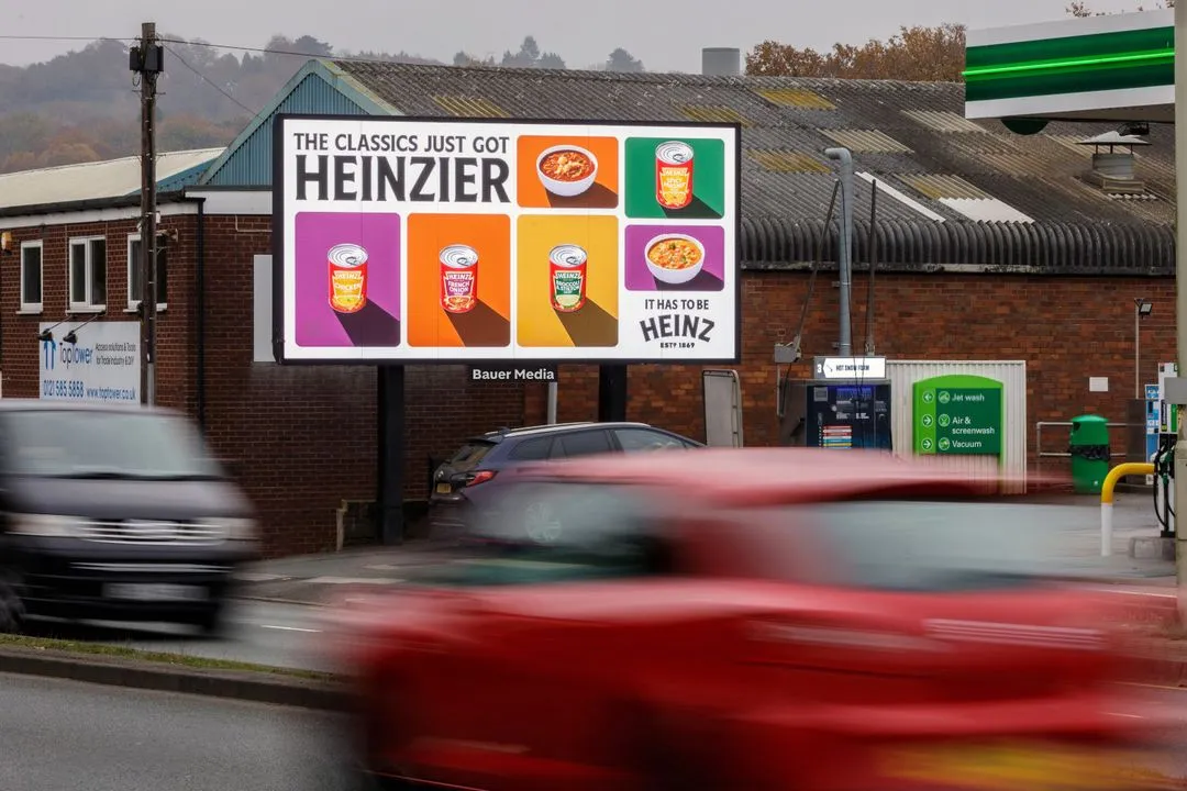 Digital billboard on the side of a road