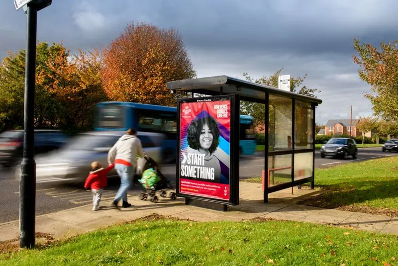 National Trust advertising on a bus stop poster