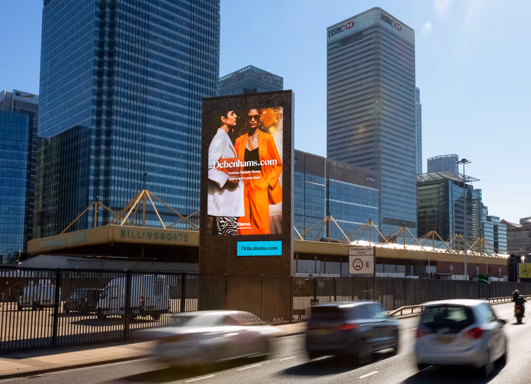 Storm site showing Debenhams.com ad