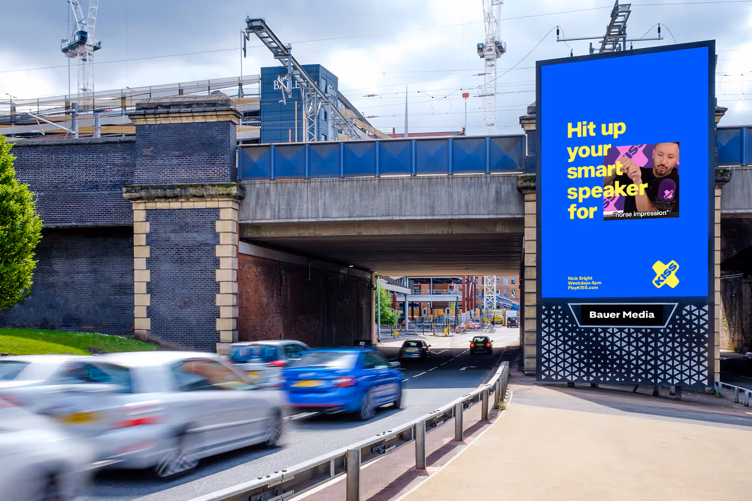 Storm Manchester Trinity Way, premium digital billboard on a busy road