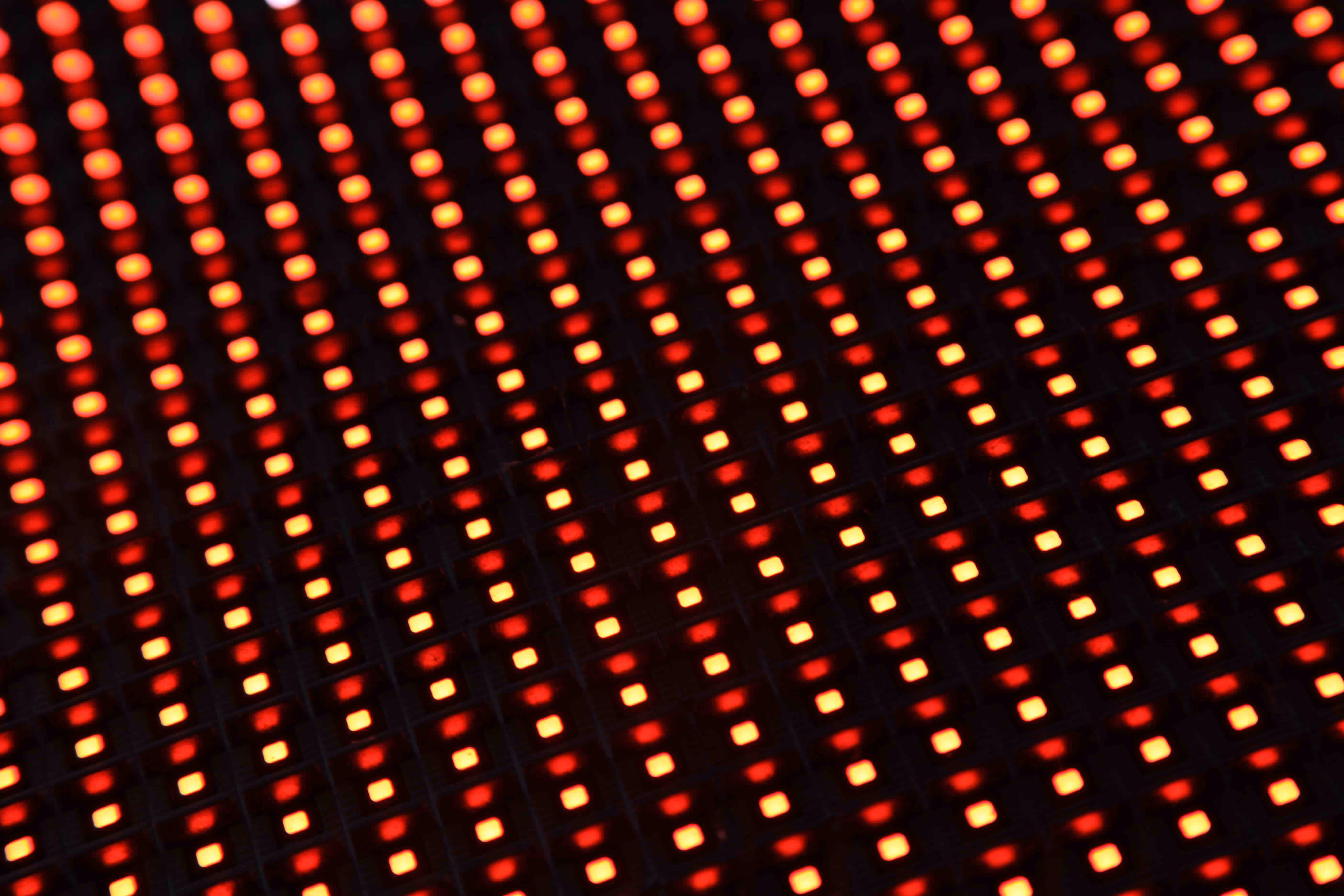 Close up of LED screen pixels