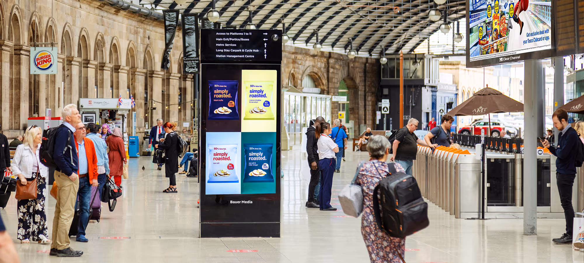 Station Live screen at busy station
