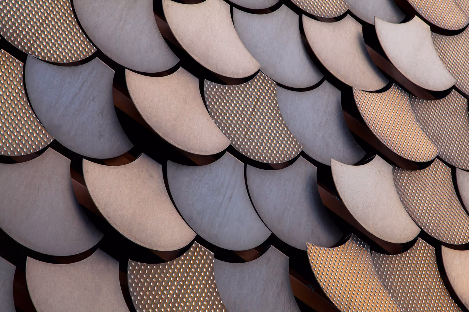 Storm Billingsgate Marketplace close up of fish-scale architecture