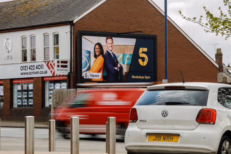 Channel 5's digital billboard