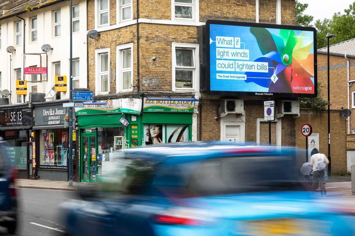 National Grid's digital billboard campaign