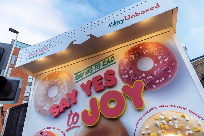A 3D Krispy kreme billboard