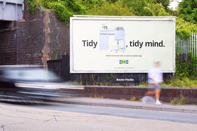 Ikea's billboard ad outdoors