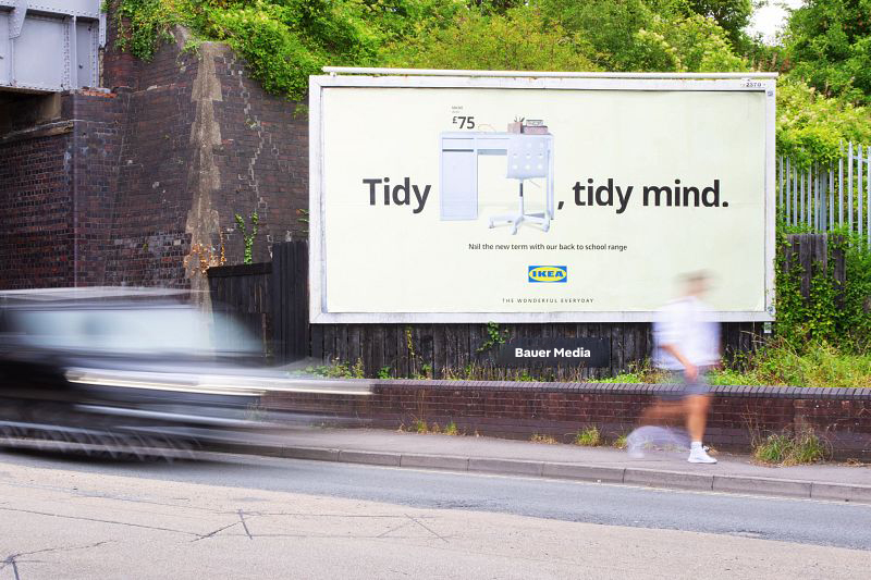 Ikea's billboard ad outdoors