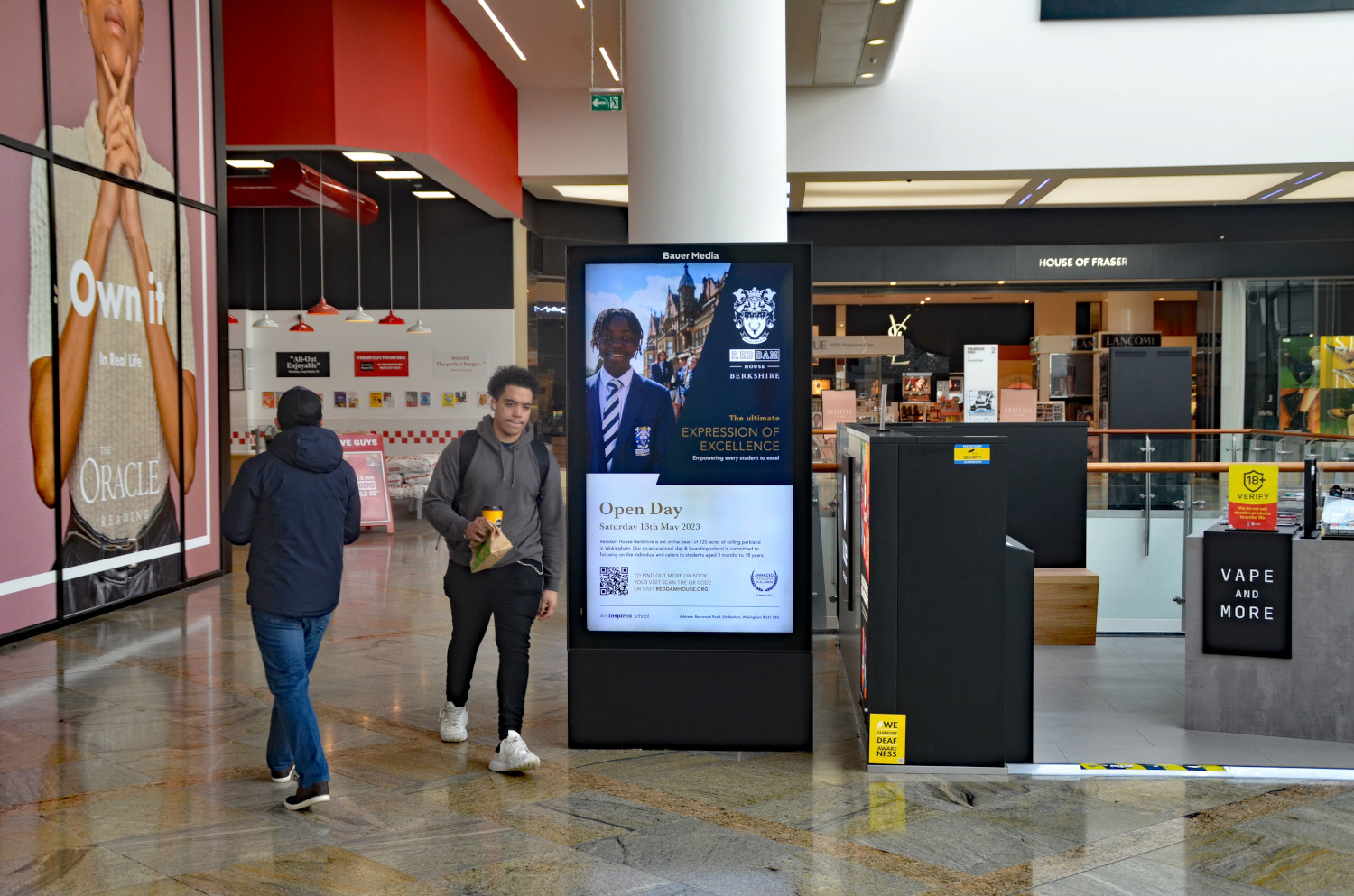 A shopping centre ad campaign