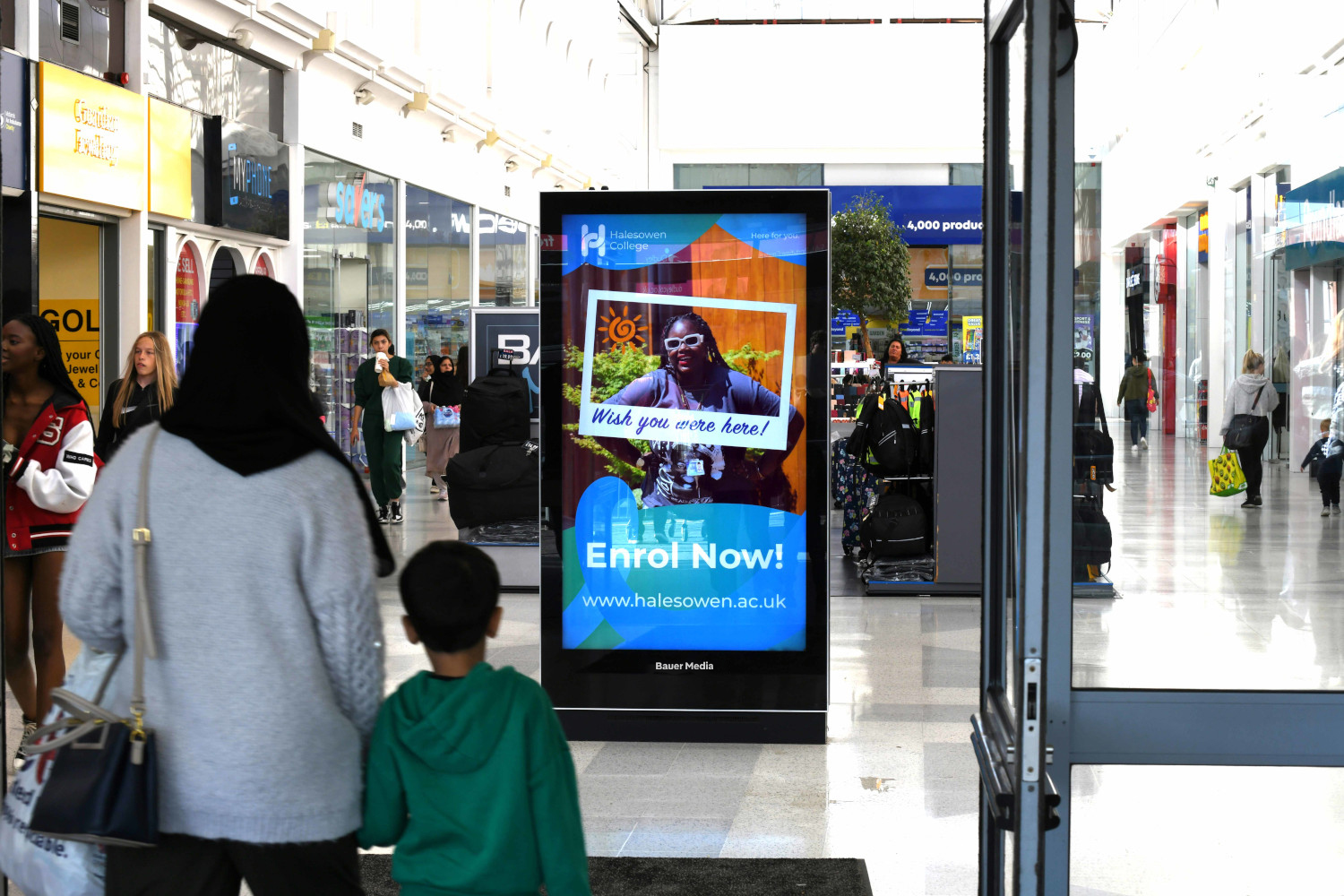 Halesowen College advertising on an outdoor location
